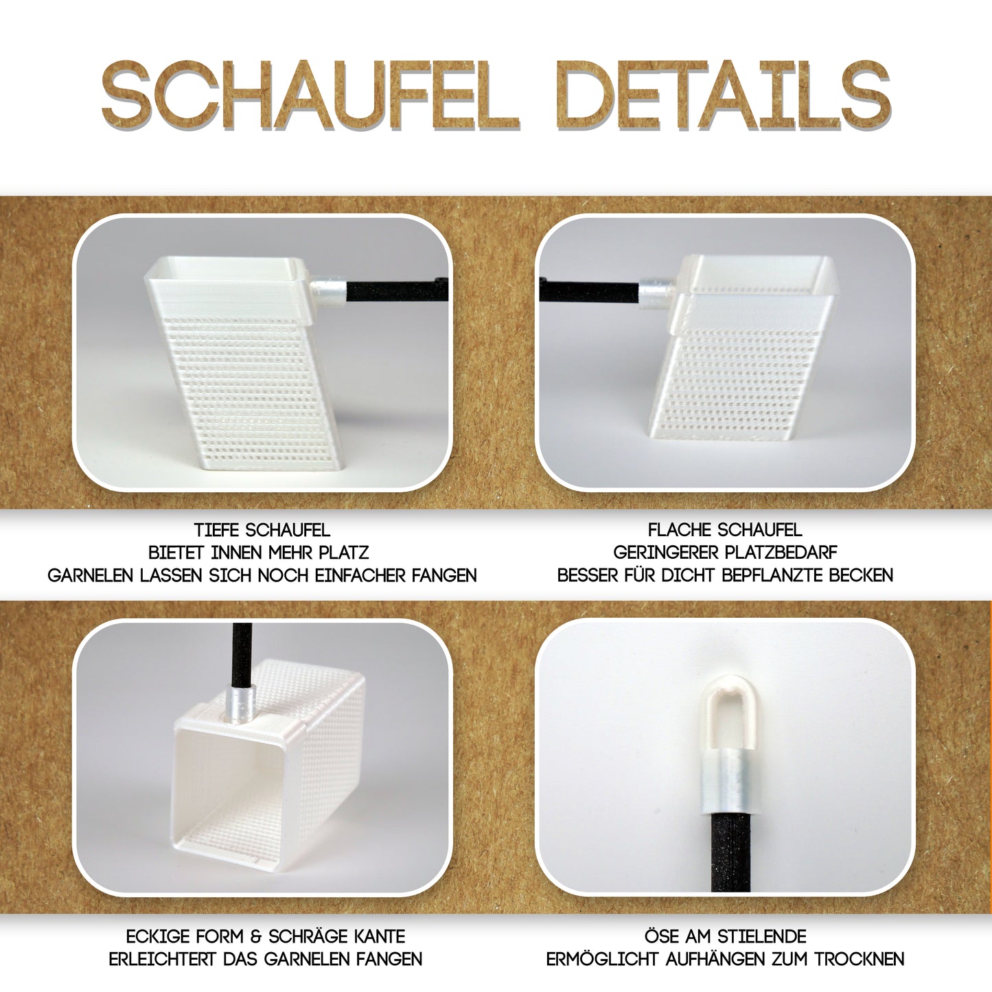 GARNELEN4YOU® Schaufel (20 cm | Flach)