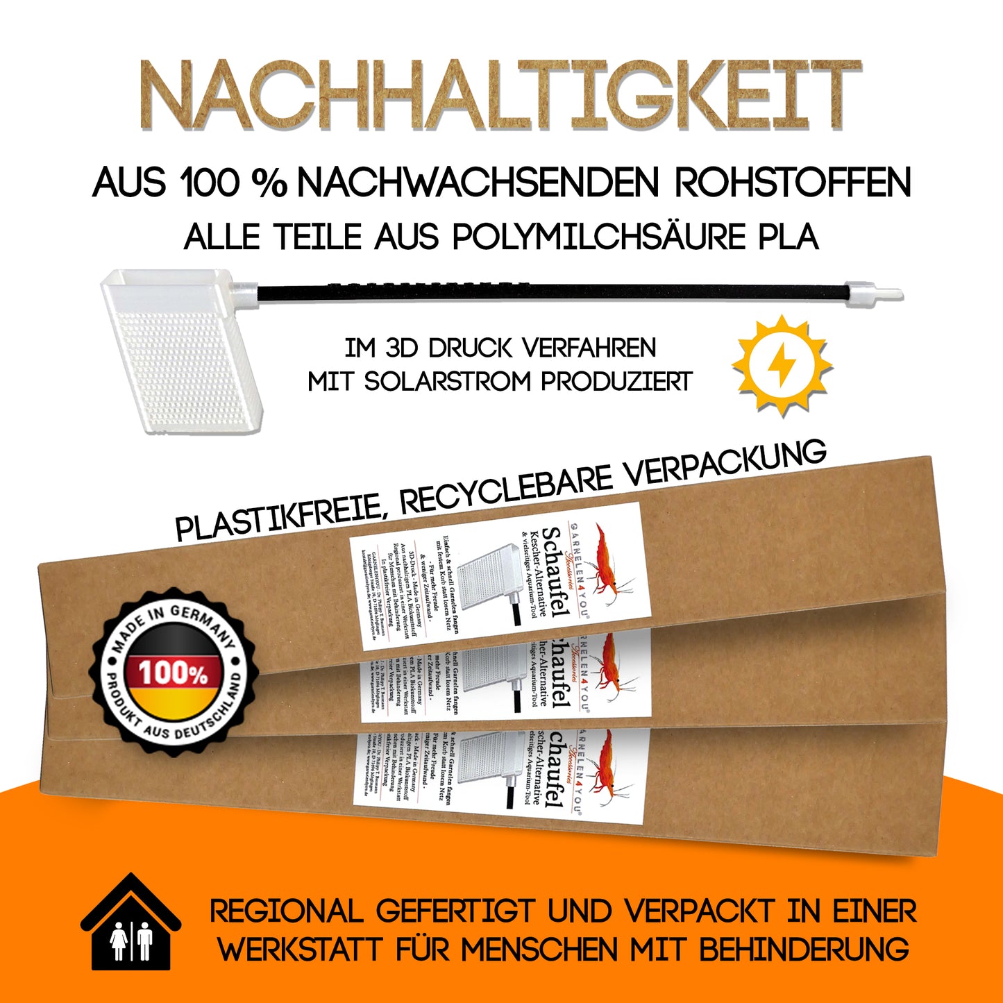 GARNELEN4YOU® Schaufel (20 cm | Flach)